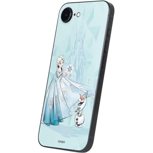 Disney Frozen Elsa and Olaf Art iPhone 16e Skin
